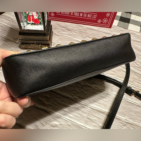 Michael Kors Sandrine Gold Studded Crossbody - Picture 6 of 13